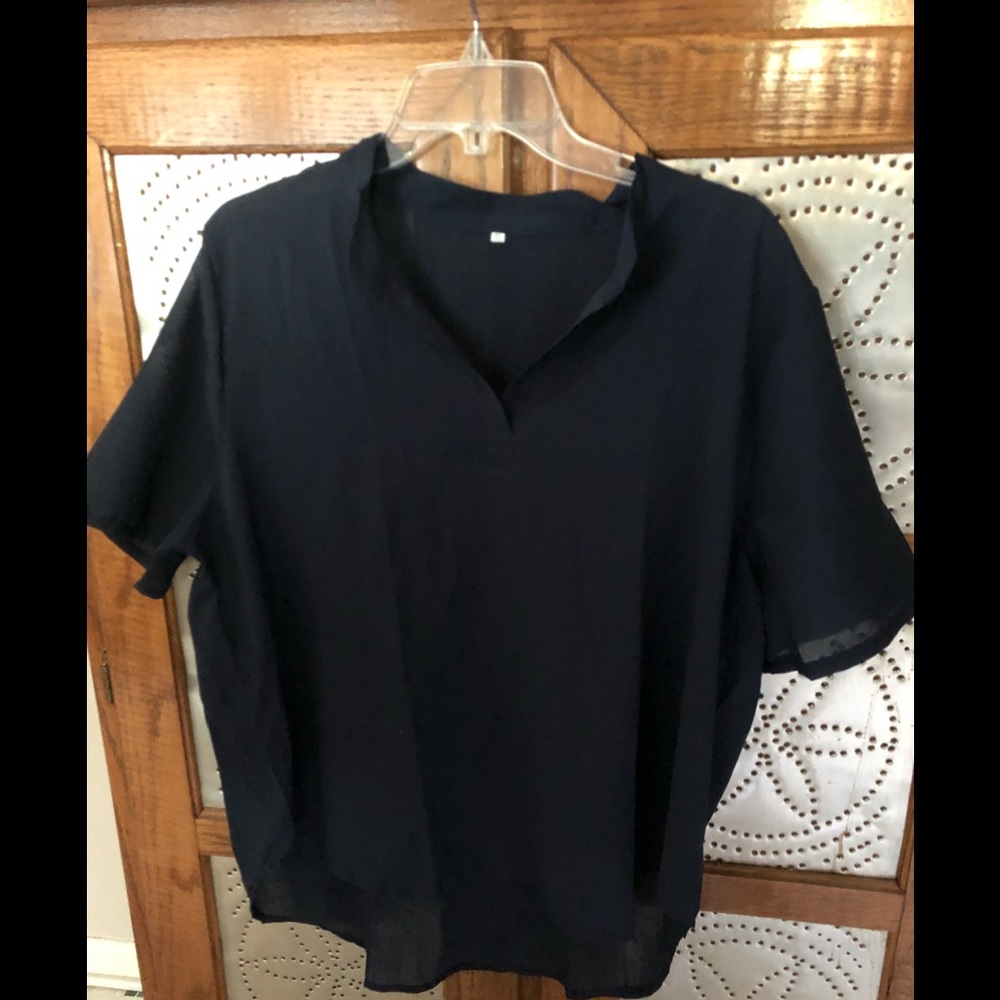 Never worn thin dark blue blouse